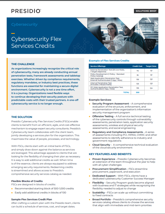 Cybersecurity Flex Services Credits