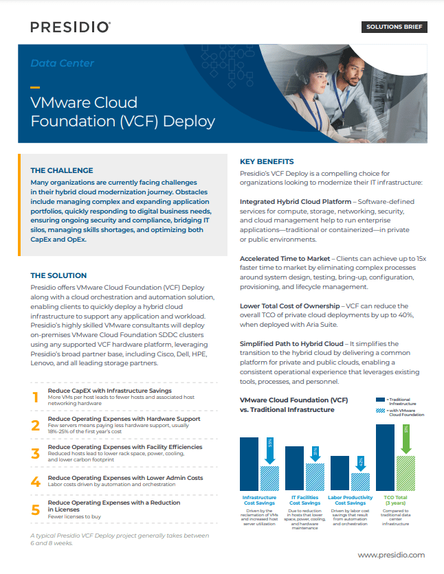 Data Center: Vmware Cloud Foundation (VCF) Deploy