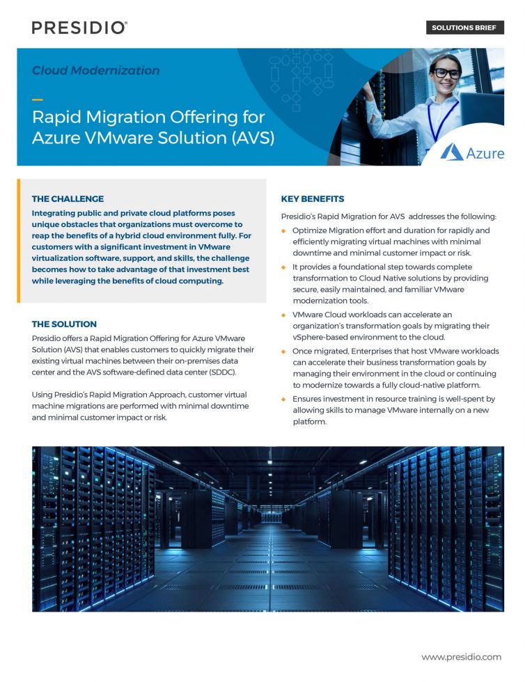 Rapid Migration Offering for Azure VMware Solution (AVS)